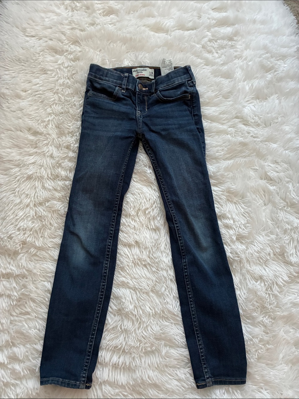abercrombie kids navy blue slim jeans